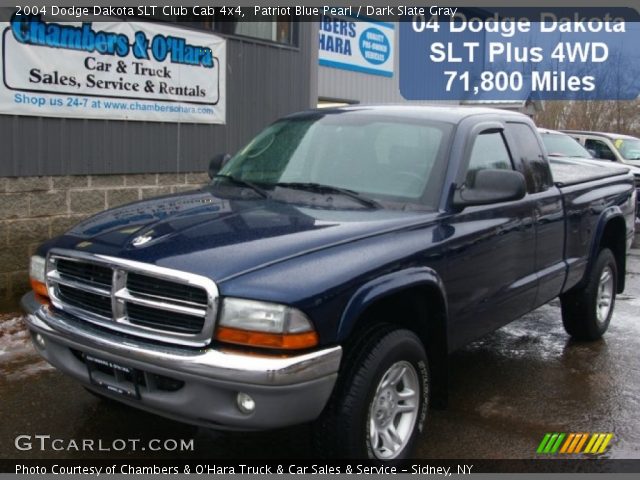 2004 Dodge Dakota SLT Club Cab 4x4 in Patriot Blue Pearl