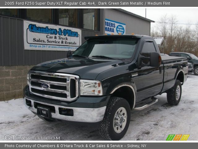2005 Ford F250 Super Duty XLT Regular Cab 4x4 in Dark Green Satin Metallic