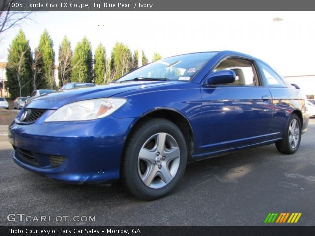 2005 Honda Civic EX Coupe in Fiji Blue Pearl