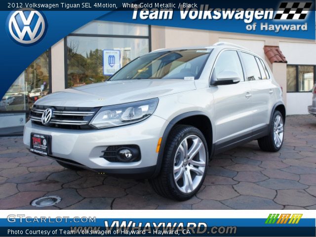 2012 Volkswagen Tiguan SEL 4Motion in White Gold Metallic