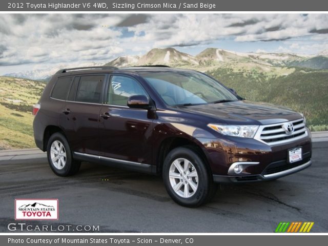 2012 Toyota Highlander V6 4WD in Sizzling Crimson Mica