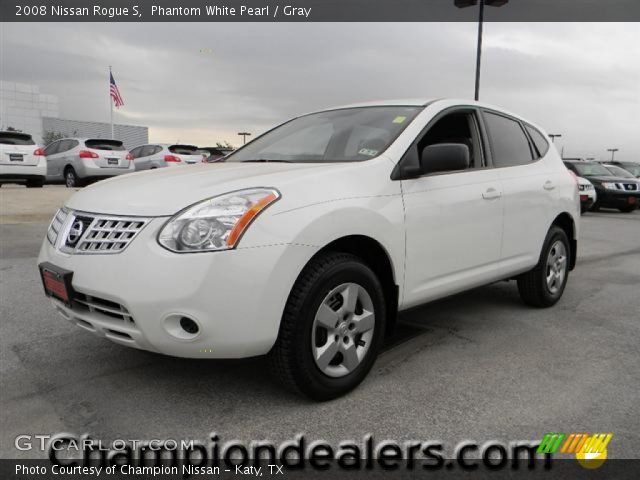 2008 Nissan Rogue S in Phantom White Pearl