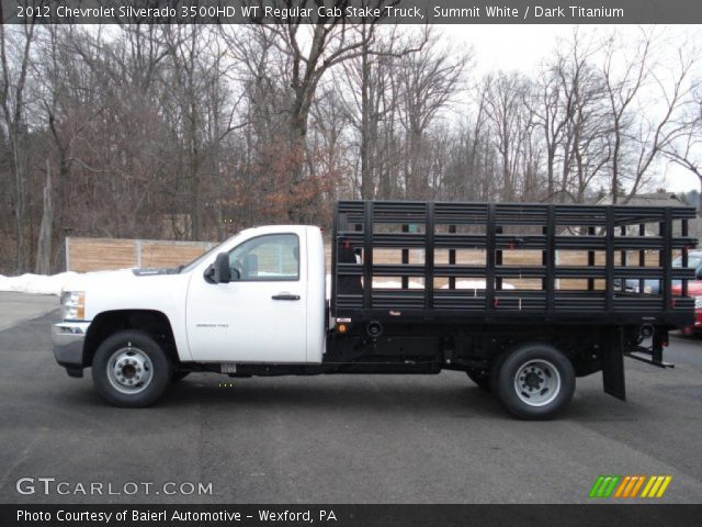 2012 Chevrolet Silverado 3500HD WT Regular Cab Stake Truck in Summit White