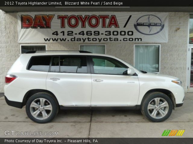 2012 Toyota Highlander Limited in Blizzard White Pearl
