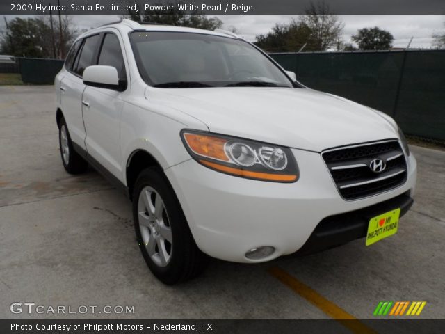 2009 Hyundai Santa Fe Limited in Powder White Pearl