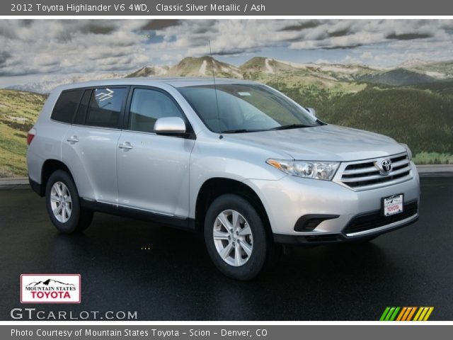2012 Toyota Highlander V6 4WD in Classic Silver Metallic