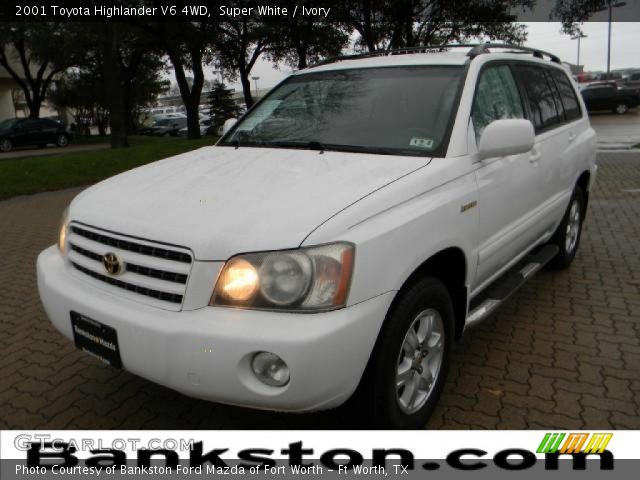 2001 Toyota Highlander V6 4WD in Super White