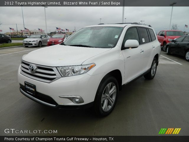 2012 Toyota Highlander Limited in Blizzard White Pearl