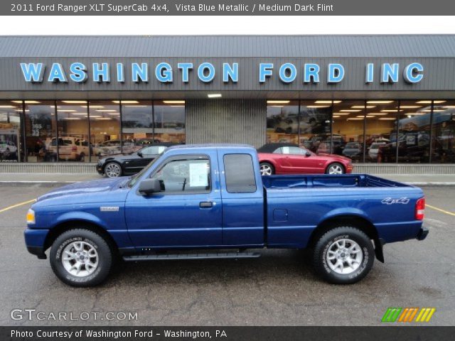 2011 Ford Ranger XLT SuperCab 4x4 in Vista Blue Metallic