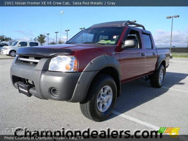 2001 Nissan Frontier XE V6 Crew Cab in Salsa Red Metallic