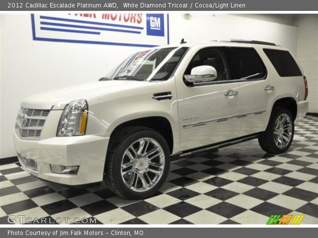 2012 Cadillac Escalade Platinum AWD in White Diamond Tricoat