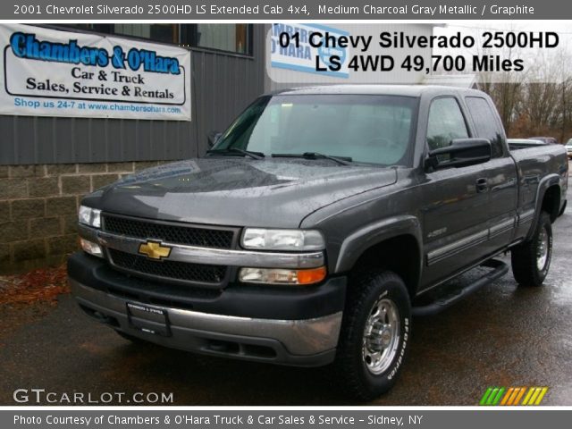 2001 Chevrolet Silverado 2500HD LS Extended Cab 4x4 in Medium Charcoal Gray Metallic
