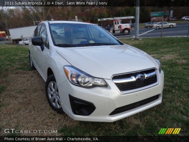 2012 Subaru Impreza 2.0i 4 Door in Satin White Pearl