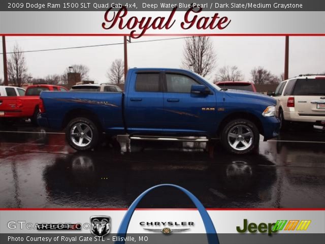 2009 Dodge Ram 1500 SLT Quad Cab 4x4 in Deep Water Blue Pearl