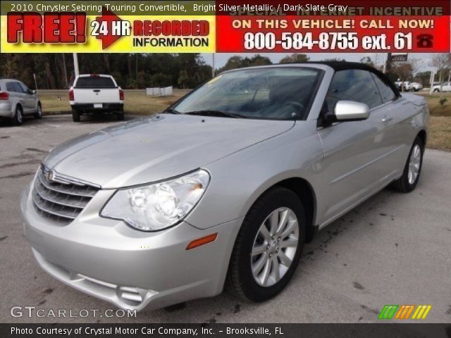 2010 Chrysler Sebring Touring Convertible in Bright Silver Metallic