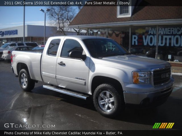 2011 GMC Sierra 1500 SLE Extended Cab 4x4 in Pure Silver Metallic