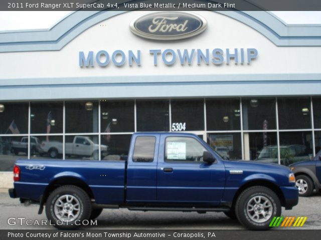 2011 Ford Ranger XLT SuperCab 4x4 in Vista Blue Metallic