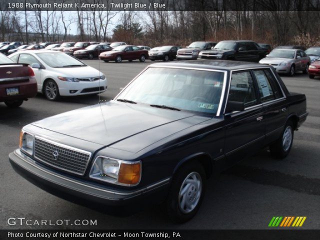 1988 Plymouth Reliant K America in Twilight Blue
