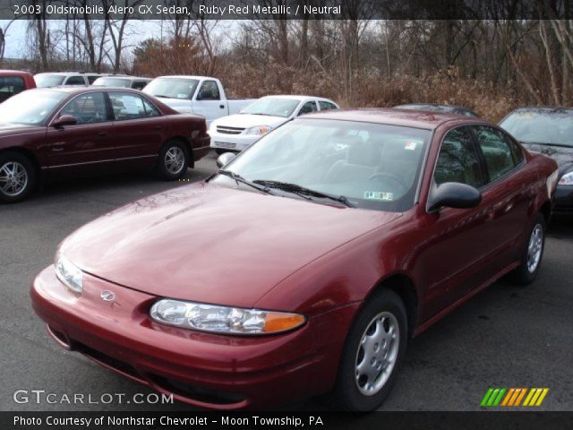 2003 Oldsmobile Alero GX Sedan in Ruby Red Metallic