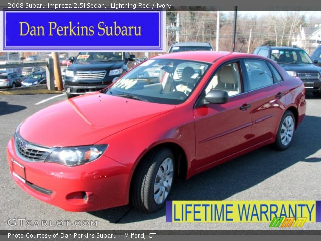 2008 Subaru Impreza 2.5i Sedan in Lightning Red