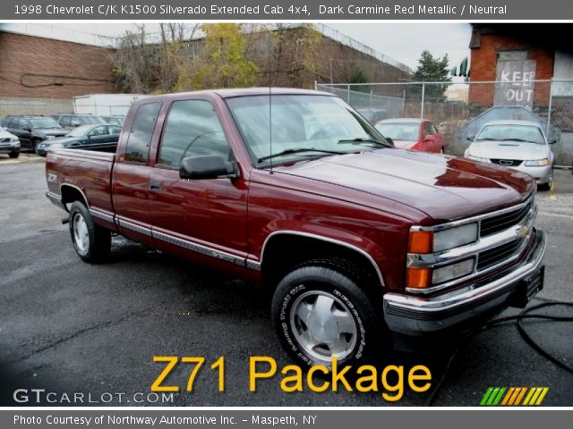1998 Chevrolet C/K K1500 Silverado Extended Cab 4x4 in Dark Carmine Red Metallic