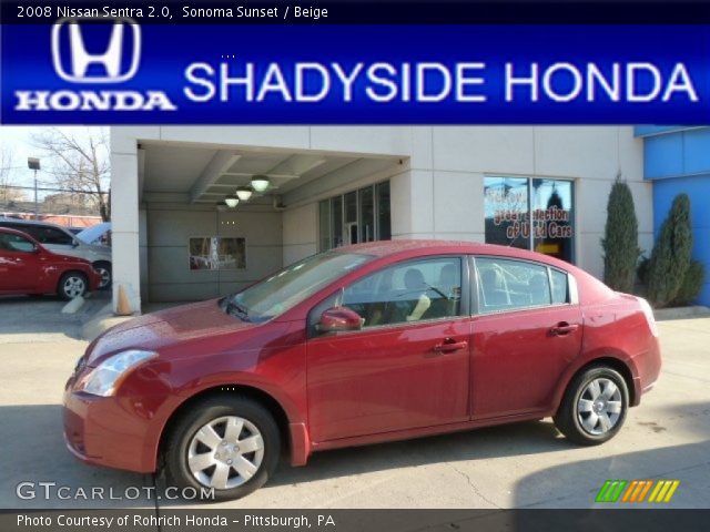 2008 Nissan Sentra 2.0 in Sonoma Sunset