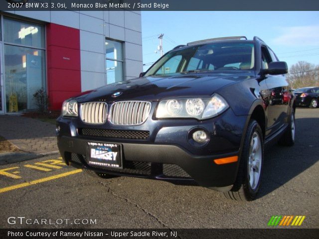 2007 BMW X3 3.0si in Monaco Blue Metallic