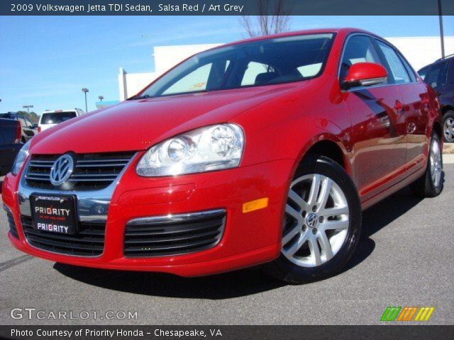 2009 Volkswagen Jetta TDI Sedan in Salsa Red