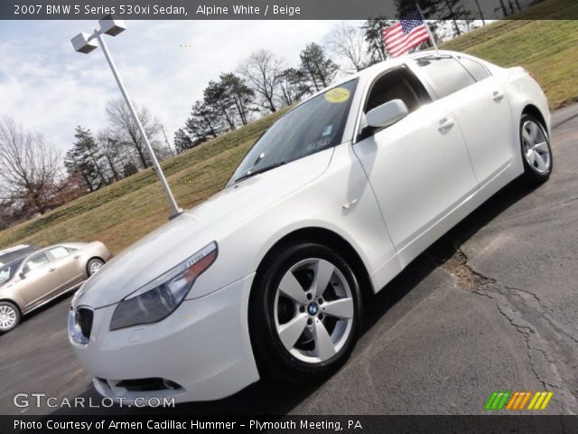 2007 BMW 5 Series 530xi Sedan in Alpine White