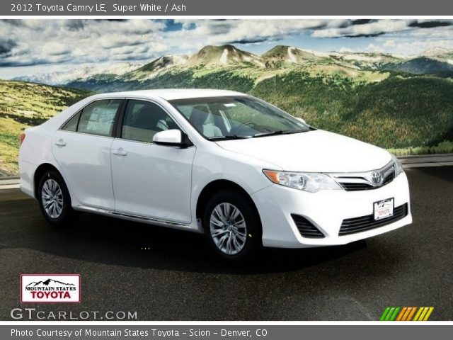 2012 Toyota Camry LE in Super White