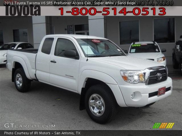 2011 Toyota Tacoma V6 SR5 PreRunner Access Cab in Super White
