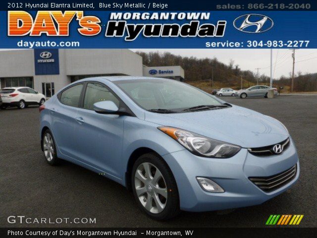 2012 Hyundai Elantra Limited in Blue Sky Metallic