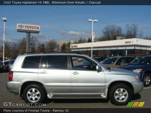 2002 Toyota Highlander V6 4WD in Millennium Silver Metallic