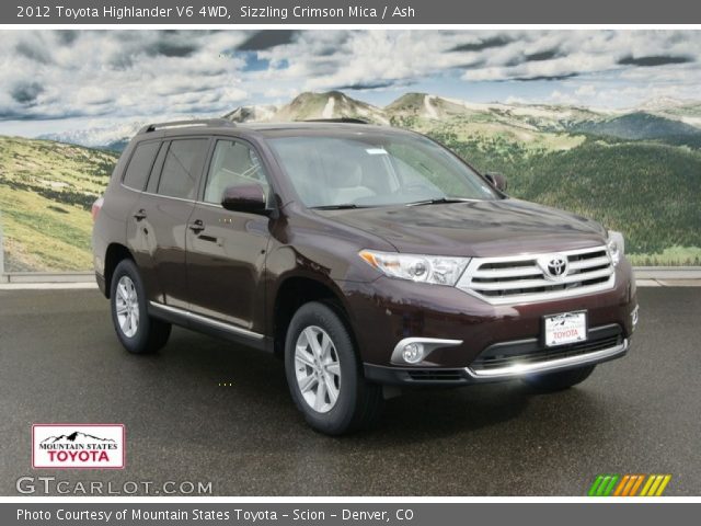 2012 Toyota Highlander V6 4WD in Sizzling Crimson Mica