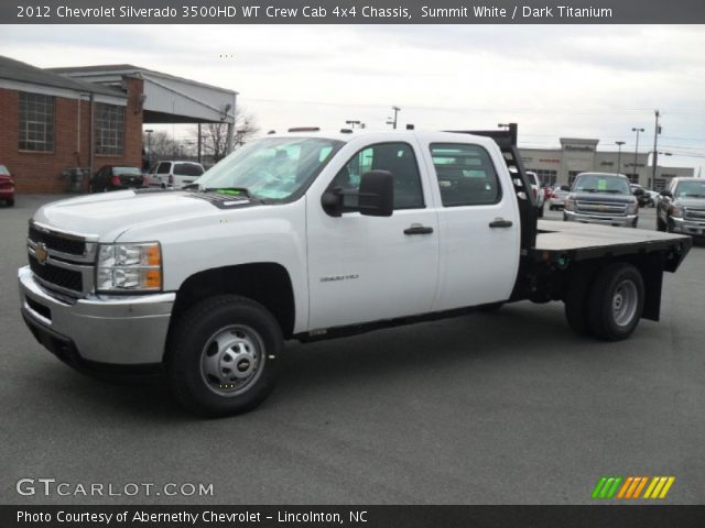 2012 Chevrolet Silverado 3500HD WT Crew Cab 4x4 Chassis in Summit White