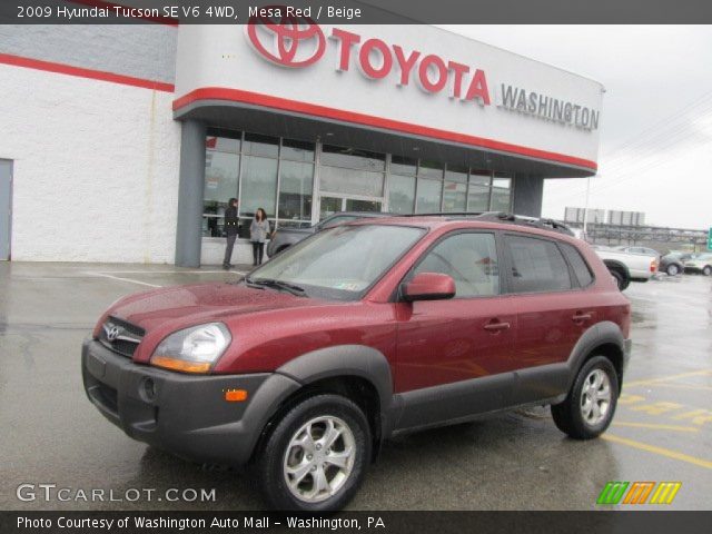 2009 Hyundai Tucson SE V6 4WD in Mesa Red