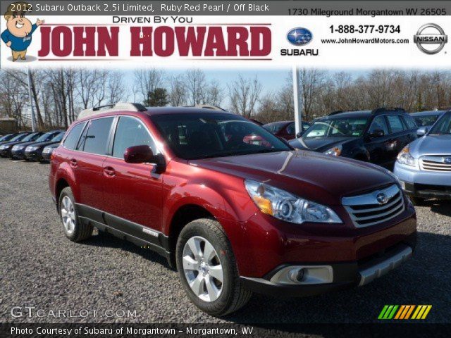 2012 Subaru Outback 2.5i Limited in Ruby Red Pearl