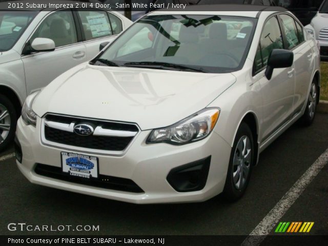 2012 Subaru Impreza 2.0i 4 Door in Satin White Pearl