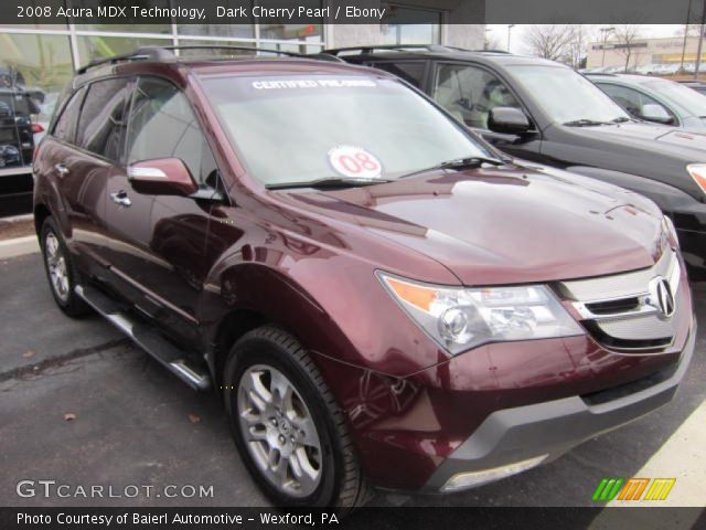 2008 Acura MDX Technology in Dark Cherry Pearl