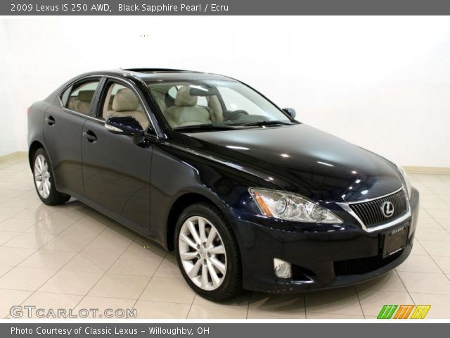 2009 Lexus IS 250 AWD in Black Sapphire Pearl