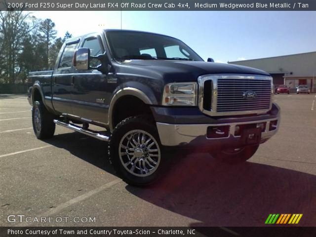 2006 Ford F250 Super Duty Lariat FX4 Off Road Crew Cab 4x4 in Medium Wedgewood Blue Metallic