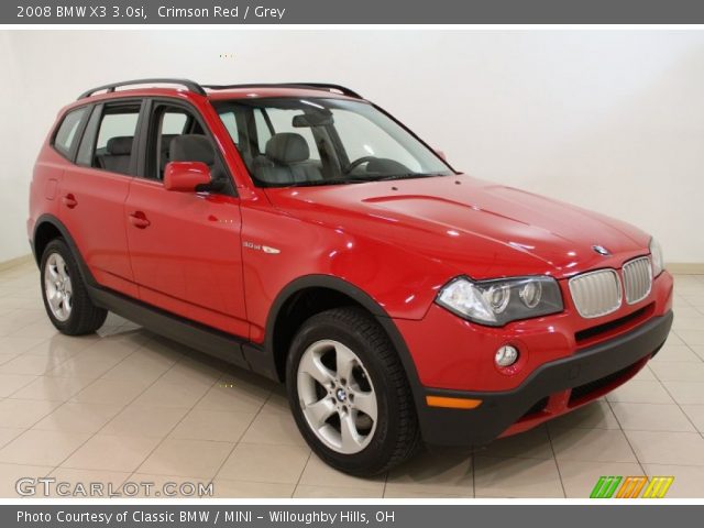 2008 BMW X3 3.0si in Crimson Red