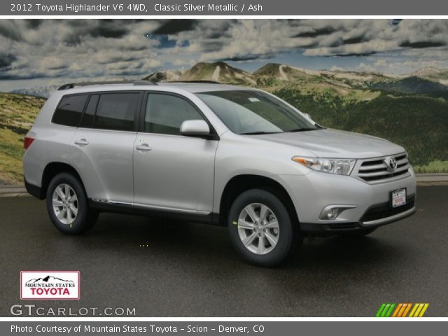 2012 Toyota Highlander V6 4WD in Classic Silver Metallic