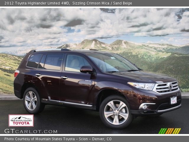 2012 Toyota Highlander Limited 4WD in Sizzling Crimson Mica