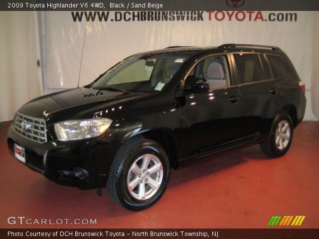 2009 Toyota Highlander V6 4WD in Black