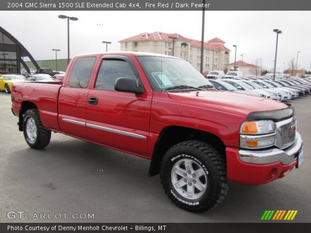 2004 GMC Sierra 1500 SLE Extended Cab 4x4 in Fire Red