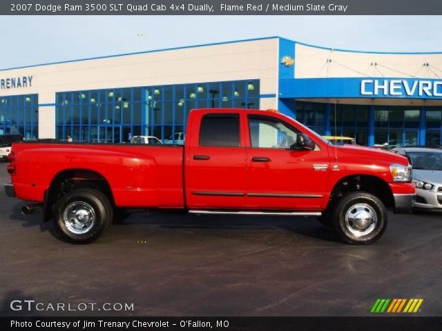 2007 Dodge Ram 3500 SLT Quad Cab 4x4 Dually in Flame Red