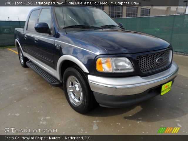 2003 Ford F150 Lariat SuperCrew in True Blue Metallic