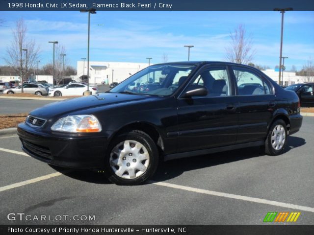 1998 Honda Civic LX Sedan in Flamenco Black Pearl