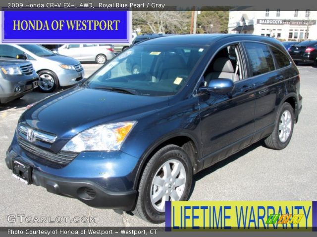 2009 Honda CR-V EX-L 4WD in Royal Blue Pearl